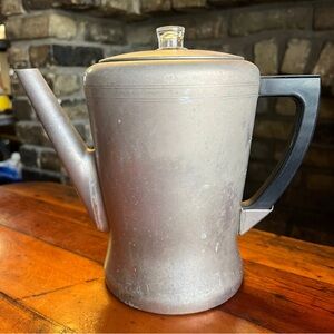Vintage West Bend Coffee Pot Server Aluminum Flavo-Perk Stove Top